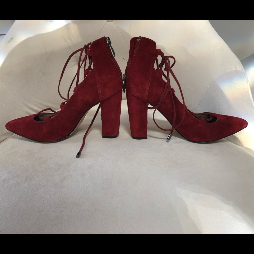 Saks Fitfth Avenue lace up heels